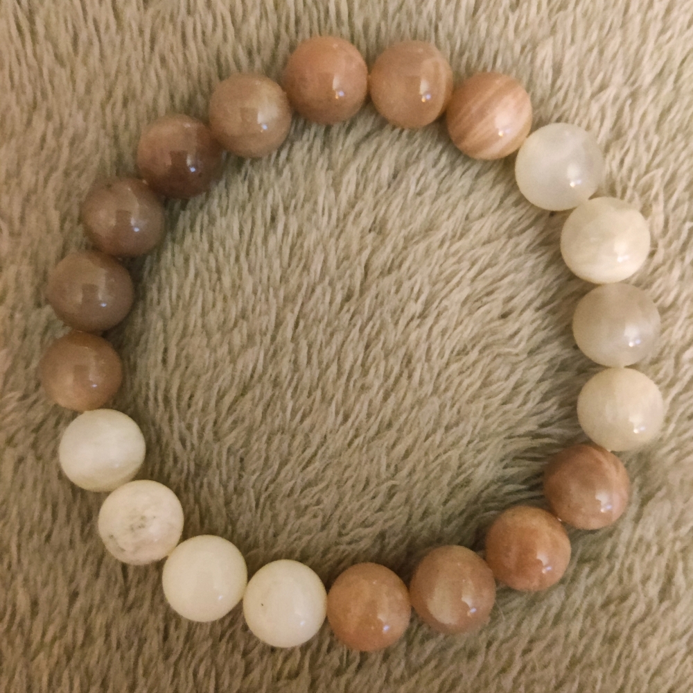 Shades of moonstone bracelet 6" - 8"
